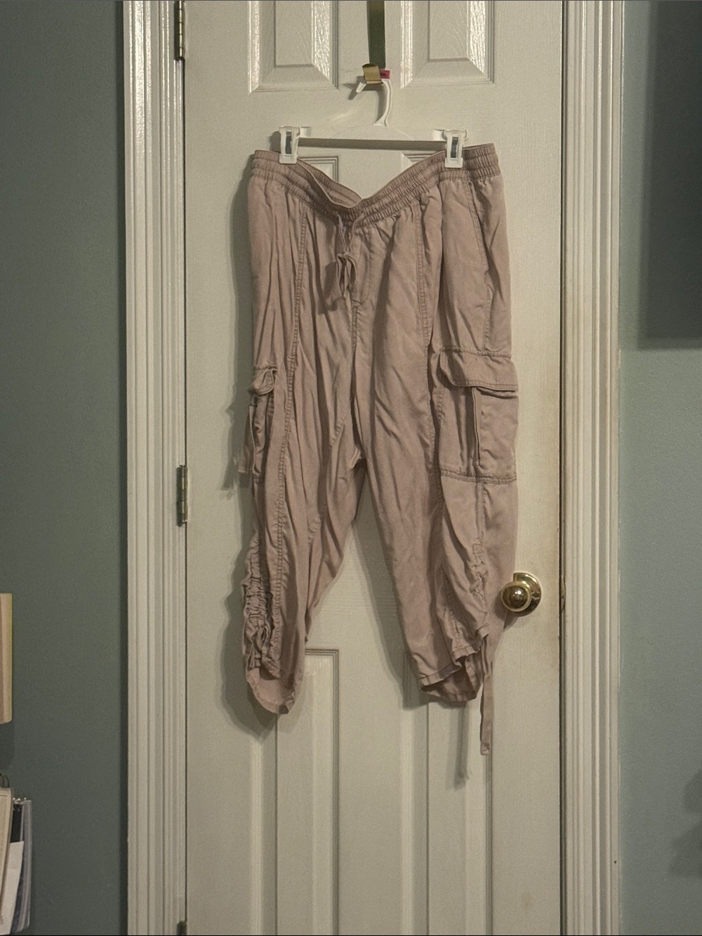 Lane Bryant Pale Pink Cargo Jogger Pants
